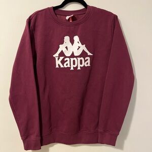Kappa Maroon Crewneck Sweatshirt with White Logo